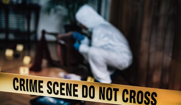 Blood cleanup service Professional blood cleanup service in a restricted area
