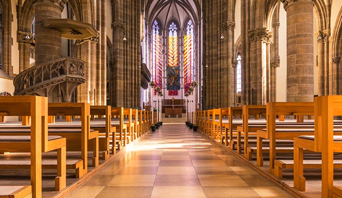 Interior of a gothic church Interior of a gothic church