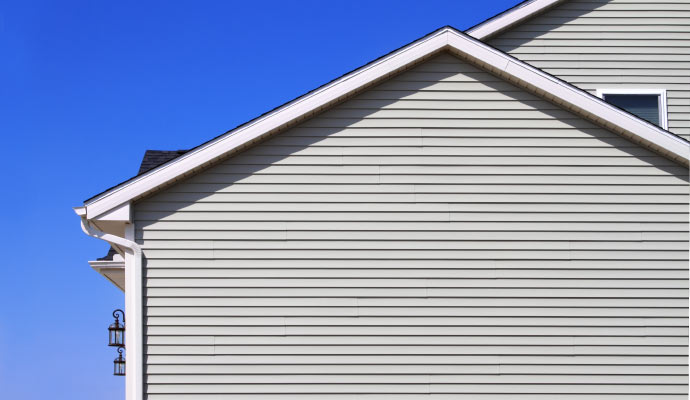 A fresh house siding