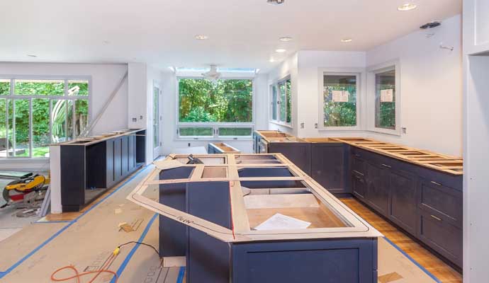 Kitchen remodeling in progress