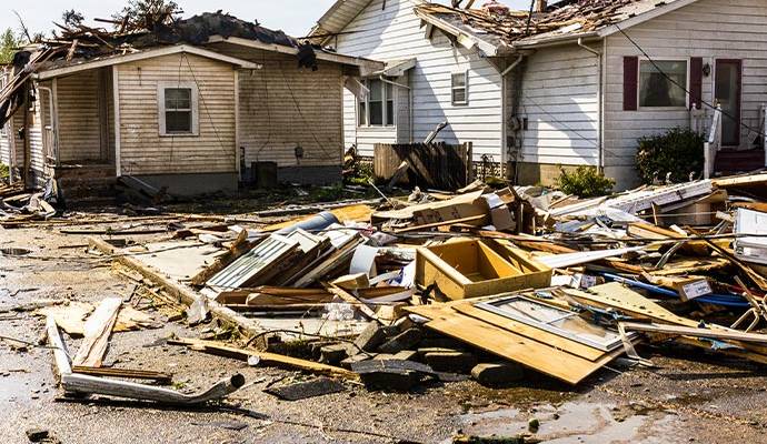 Storm damaged property Storm damaged property