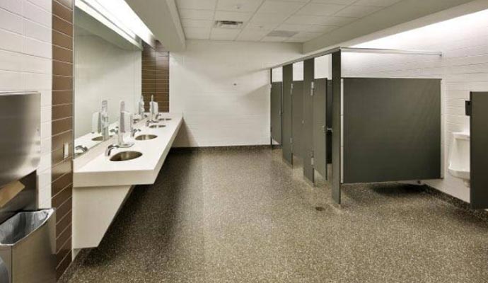 Disinfected bathroom area Disinfected bathroom area