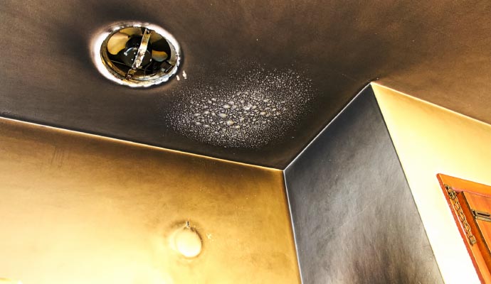 Smoke damaged ceiling Smoke damaged ceiling