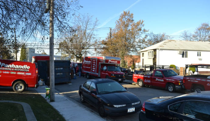 Panhandle Cleaning & Restoration service vehicles