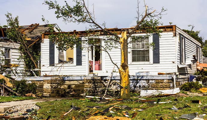 Wind Damage Restoration by Panhandle Cleaning & Restoration