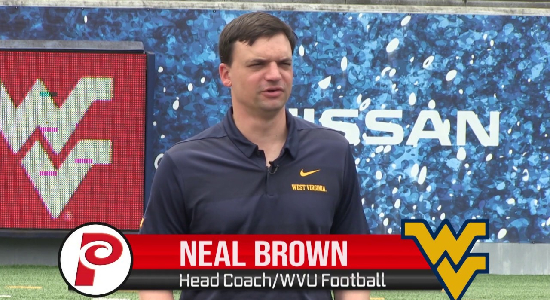 WVU's Head Football Coach Neal Brown commercial shoot