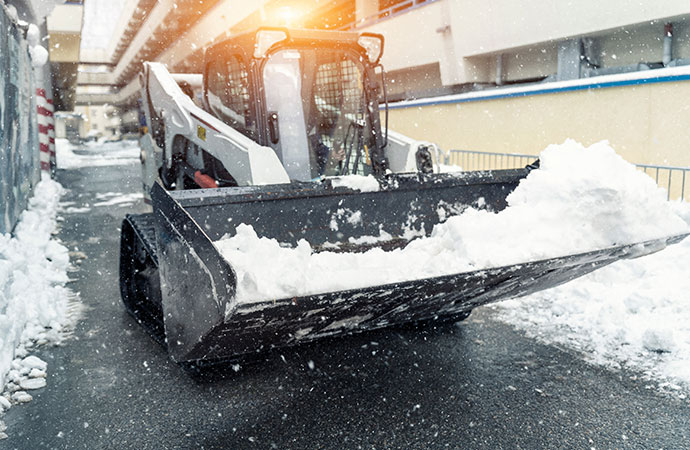 Clearing Away Snow And Debris