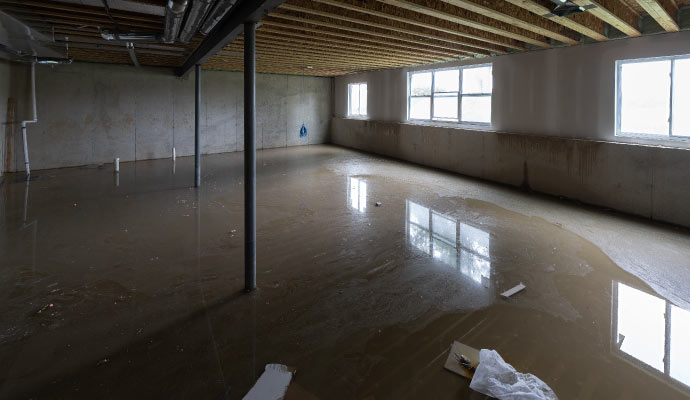 flooded basement