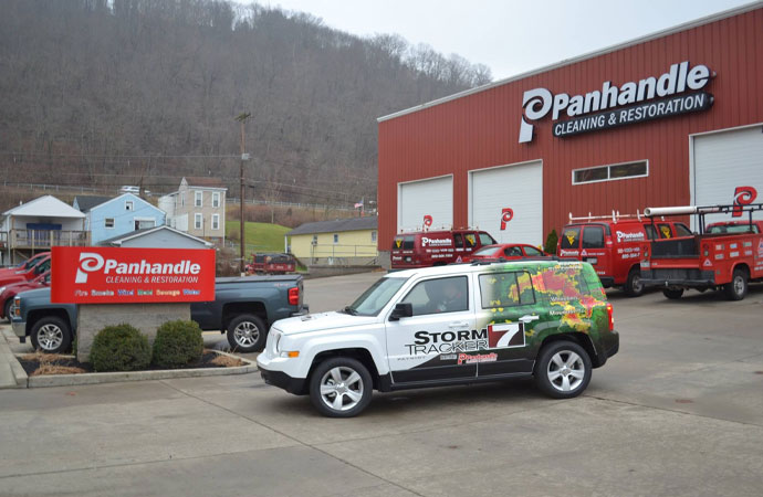 Panhandle Cleaning and Restoration service vehicles